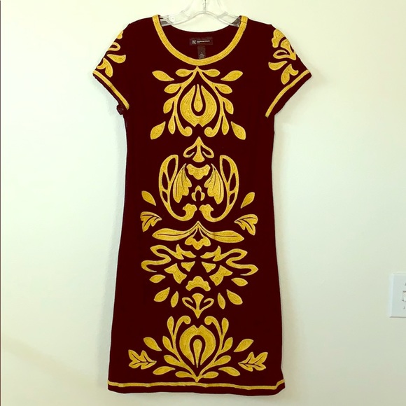 INC Embroidered Black Dress - Picture 1 of 6